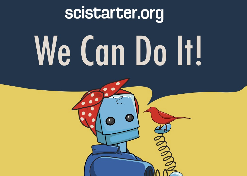 Illustration of a robot posed like the iconic Rosie the Riveter poster