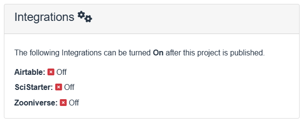 integration instructions on citsci for project creators