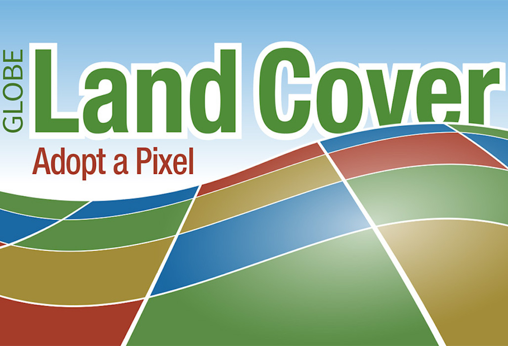 land cover logo, shows land as quadrants