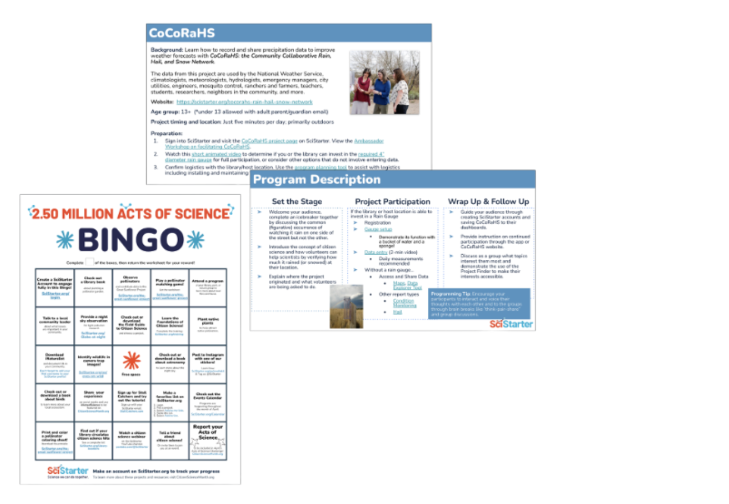 Bingo and event recipe card example